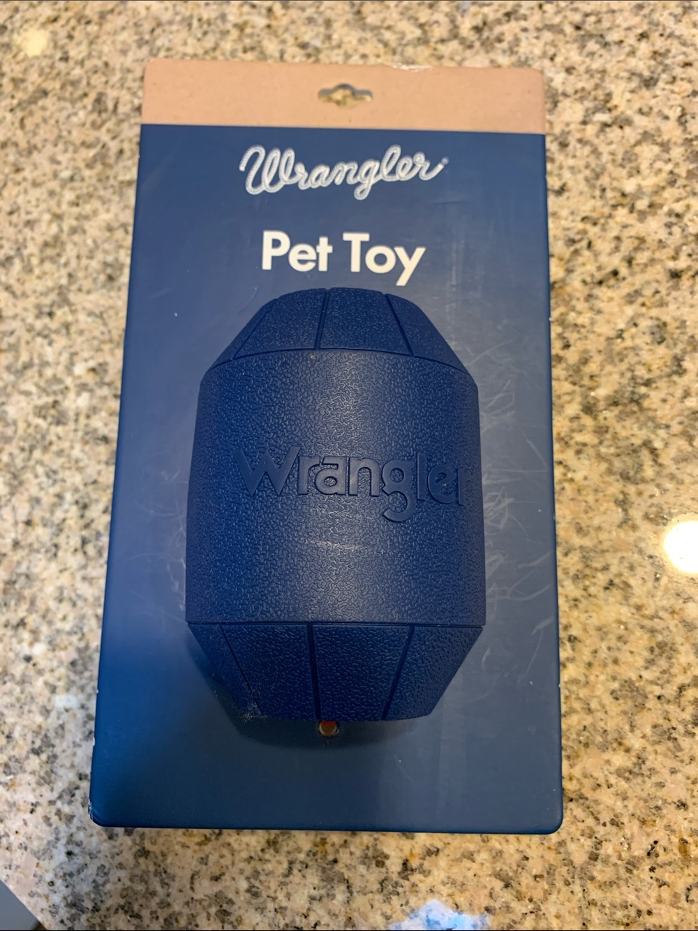 Wrangler Navy Blue Textured Pet Toy